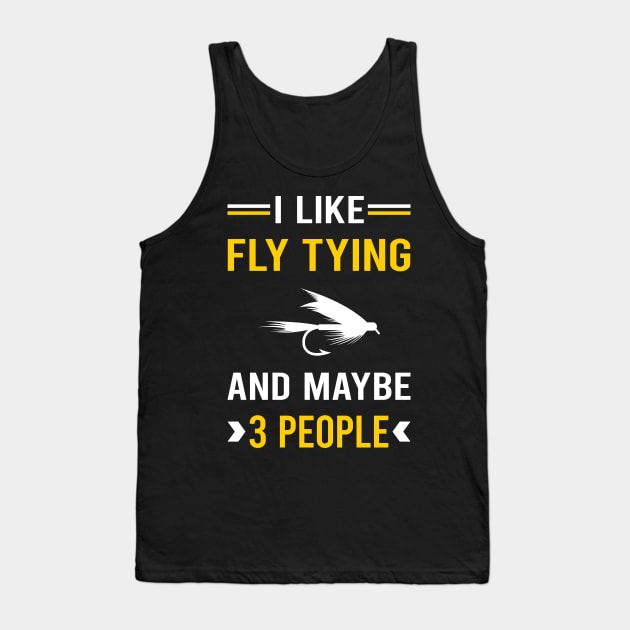 3 People Fly Tying Tank Top by Bourguignon Aror